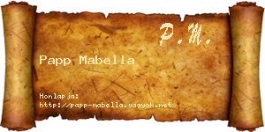 Papp Mabella névjegykártya